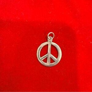 Sterling Silver Peace Sign Pendant